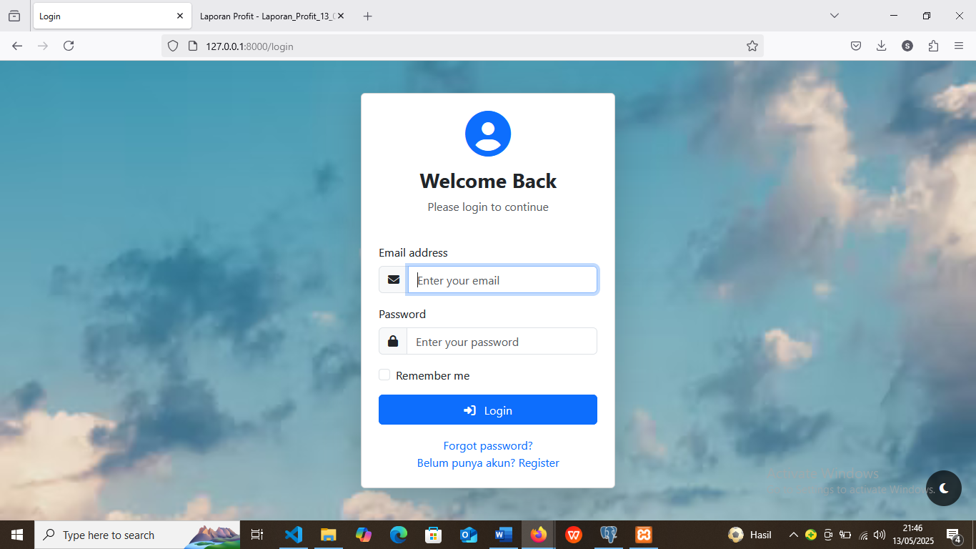 Website Inventori - Login