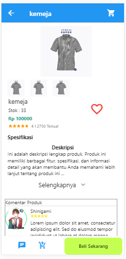Aplikasi Mobile - Detail Produk